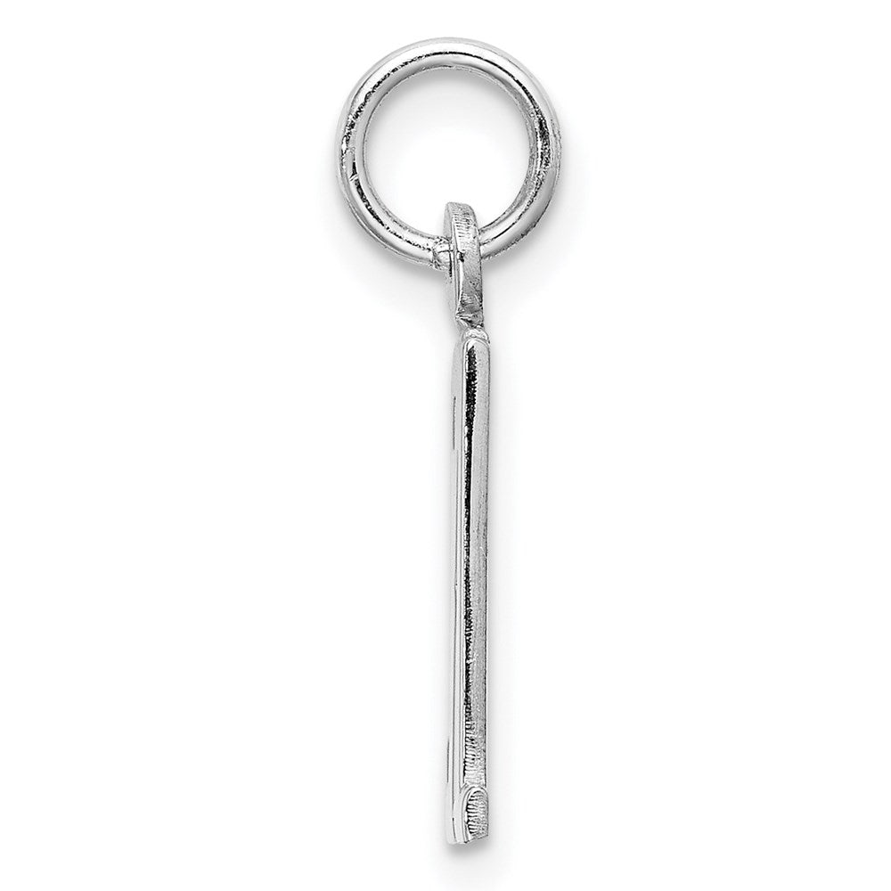 Sterling Silver Silver/Rhodium-Plated Elongated Number 31 Charm