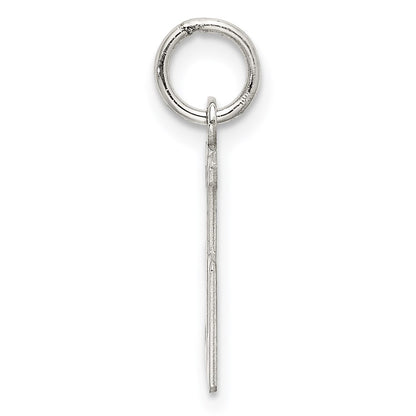 Sterling Silver Silver/Rhodium-Plated Elongated Number 35 Charm