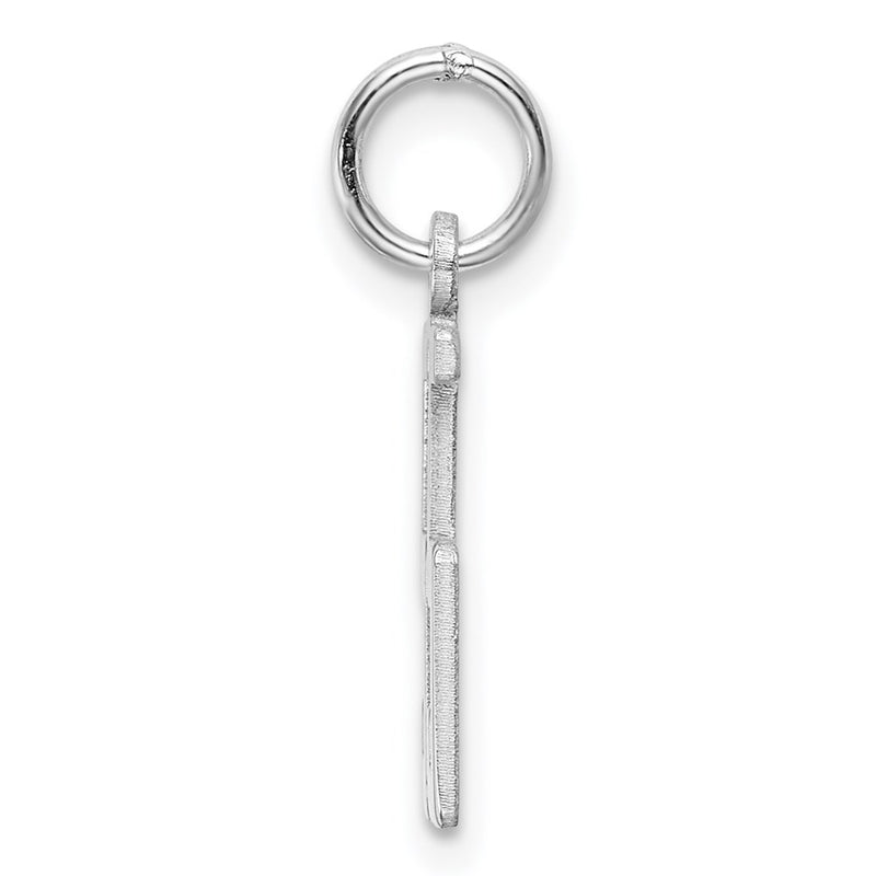 Sterling Silver Silver/Rhodium-Plated Elongated Number 55 Charm