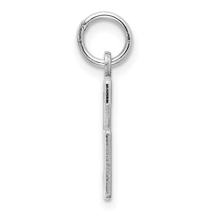 Sterling Silver Silver/Rhodium-Plated Elongated Number 56 Charm