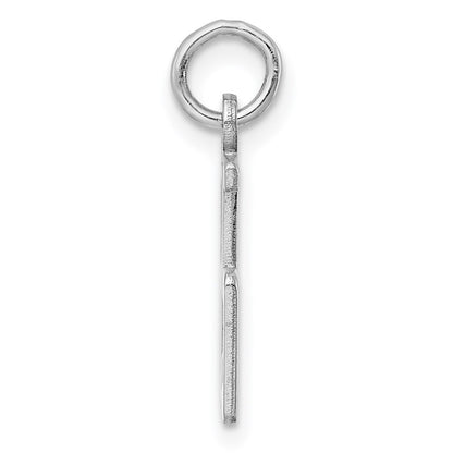 Sterling Silver Silver/Rhodium-Plated Elongated Number 85 Charm