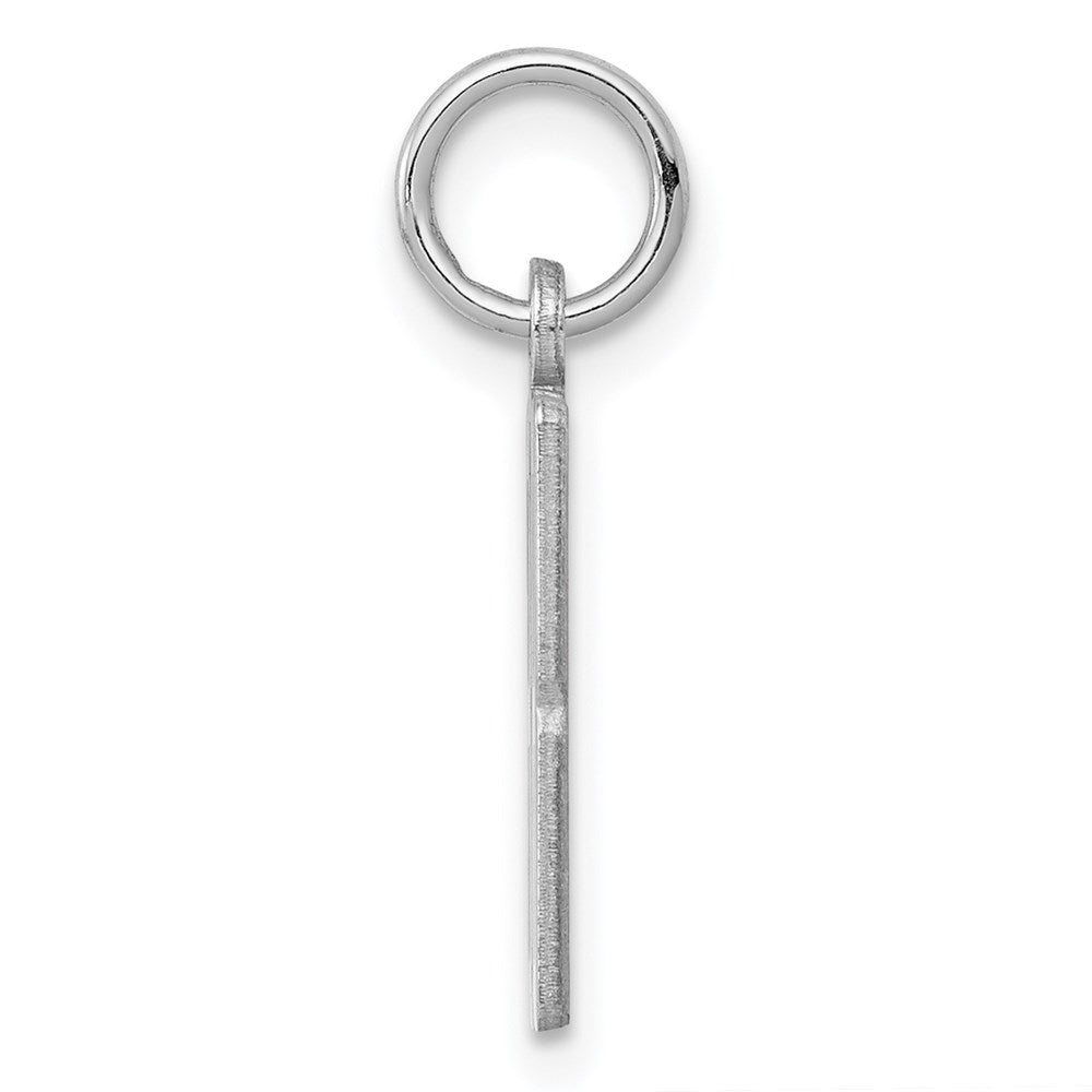 Sterling Silver Silver/Rhodium-Plated Elongated Number 88 Charm