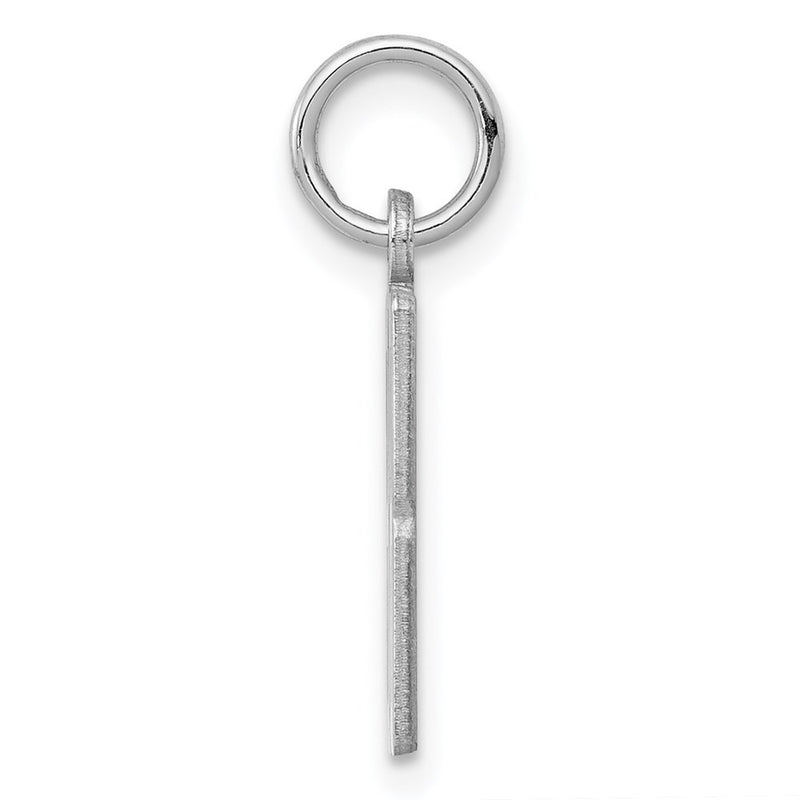 Sterling Silver Silver/Rhodium-Plated Elongated Number 88 Charm