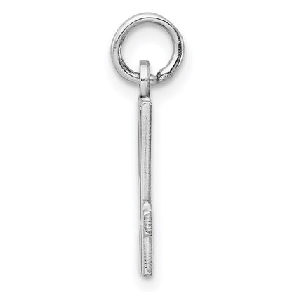 Sterling Silver Silver/Rhodium-Plated Elongated Number 94 Charm