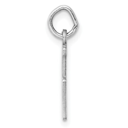 Sterling Silver Silver/Rhodium-Plated Elongated Number 95 Charm