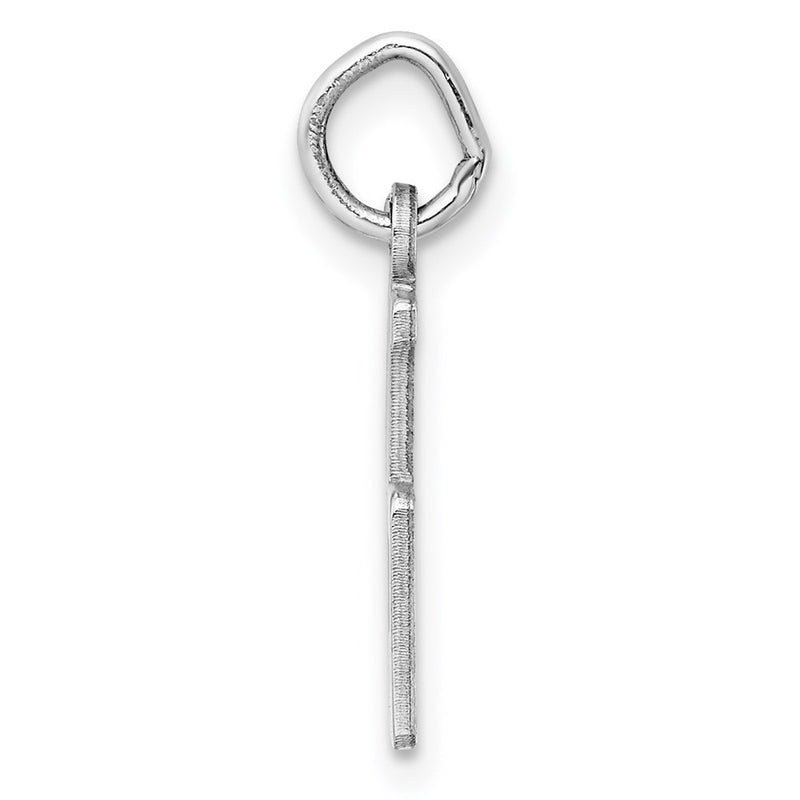 Sterling Silver Silver/Rhodium-Plated Elongated Number 95 Charm