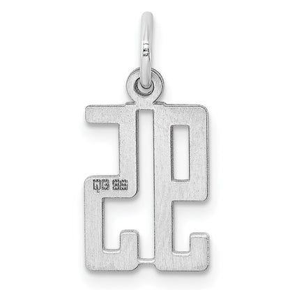 Sterling Silver Silver/Rhodium-Plated Elongated Number 95 Charm