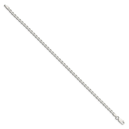 Sterling Silver 3.15mm D/C Flat Anchor Curb Chain Bracelet
