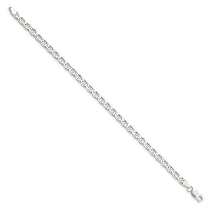 7 Inch Sterling Silver 4.65mm D/C Flat Anchor Curb Chain