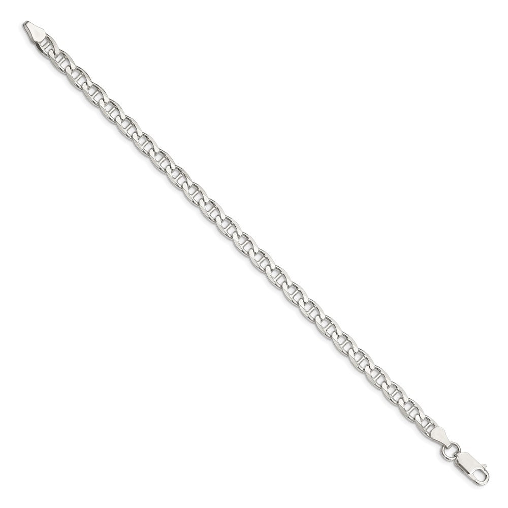 Sterling Silver 5.7mm D/C Flat Anchor Curb Chain Bracelet