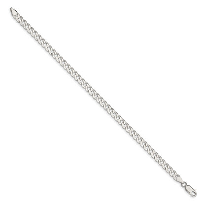 7 Inch Sterling Silver 5mm Beveled Curb Chain