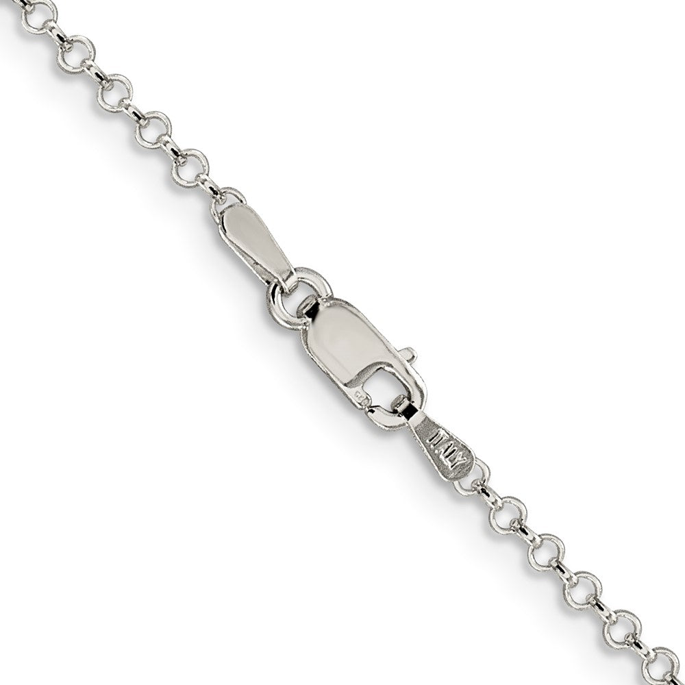 26 Inch Sterling Silver 2mm Rolo Chain Necklace