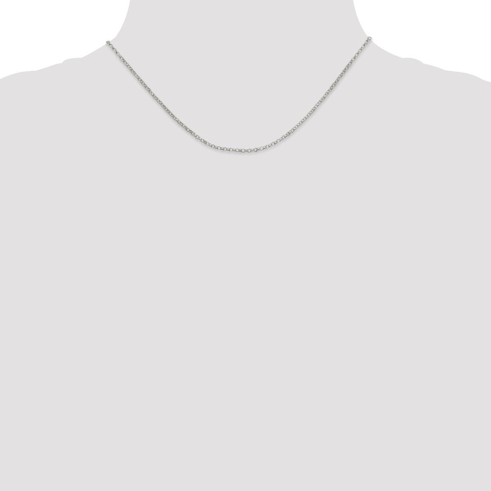 16 Inch Sterling Silver 2mm Rolo Chain Necklace