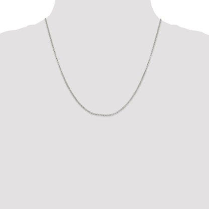 20 Inch Sterling Silver 2mm Rolo Chain Necklace