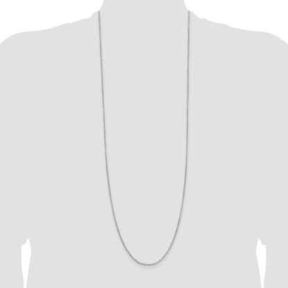 36 Inch Sterling Silver 2mm Rolo Chain Necklace