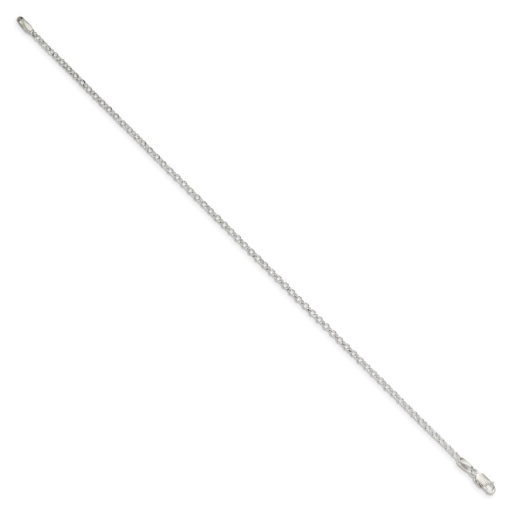 9 Inch Sterling Silver 2mm Rolo Chain Anklet