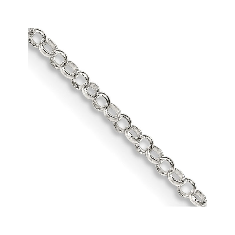 30 Inch Sterling Silver 2mm Rolo Chain Necklace