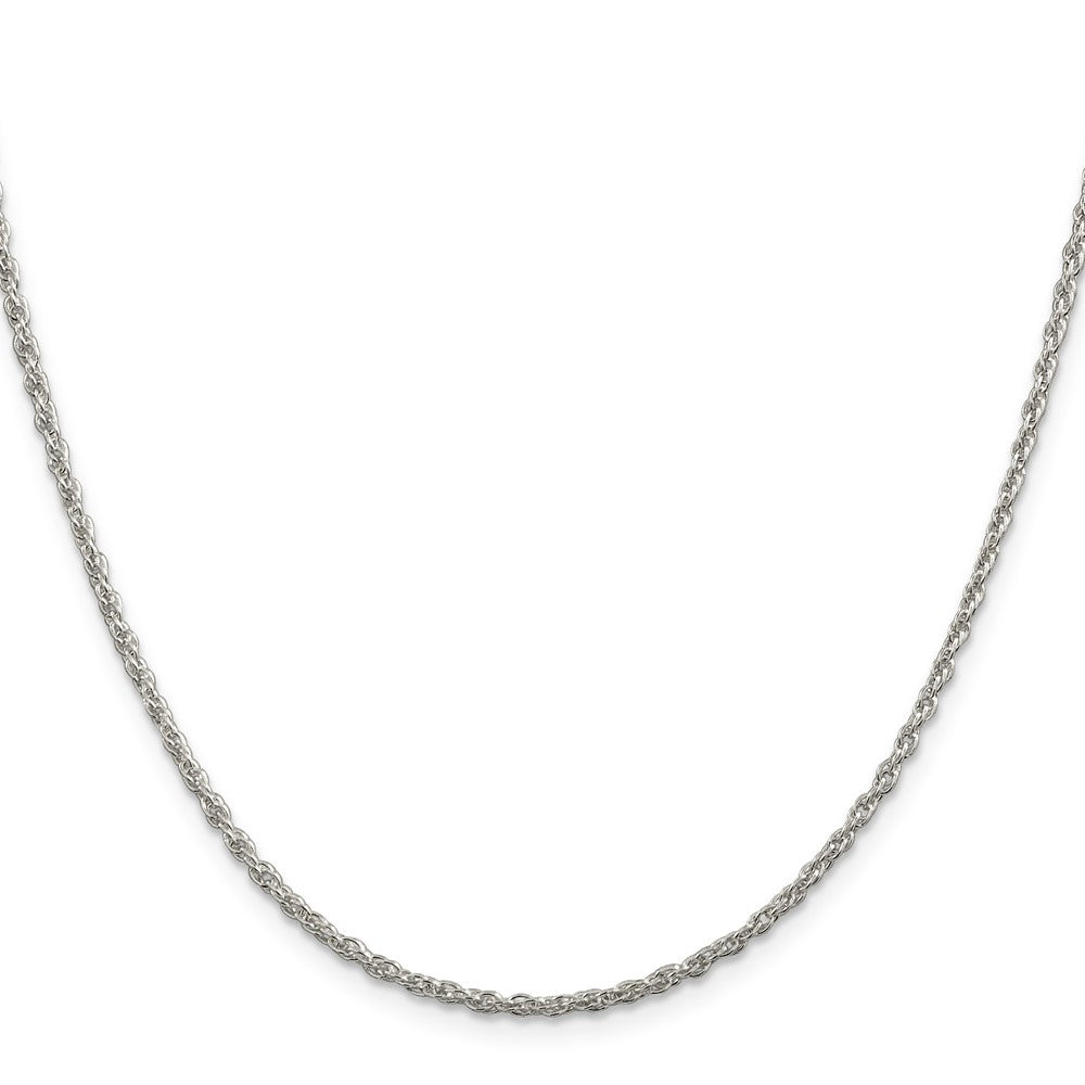 16 Inch Sterling Silver 2mm Loose Rope Chain Necklace