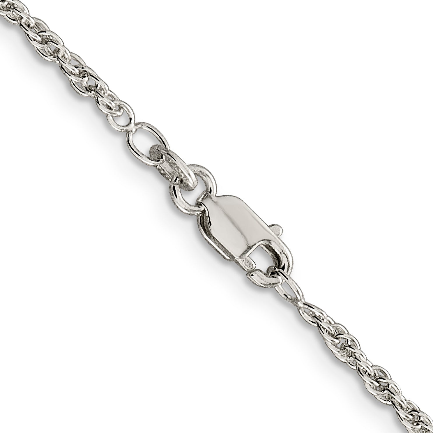 26 Inch Sterling Silver 2mm Loose Rope Chain Necklace