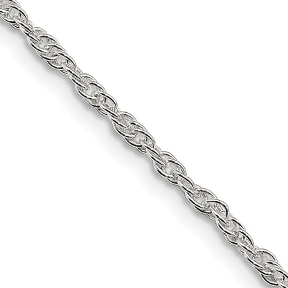 20 Inch Sterling Silver 2mm Loose Rope Chain Necklace