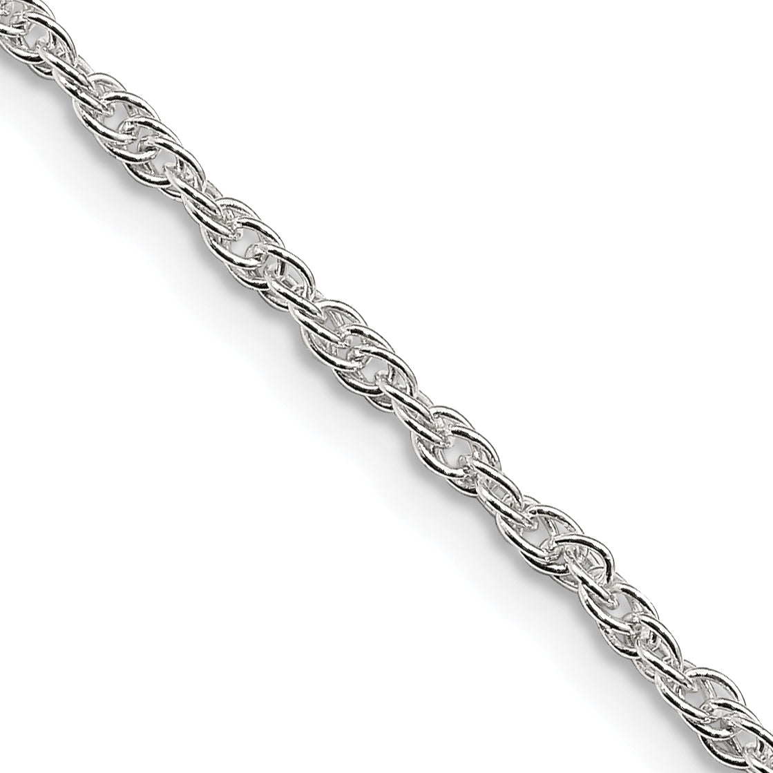 20 Inch Sterling Silver 2mm Loose Rope Chain Necklace
