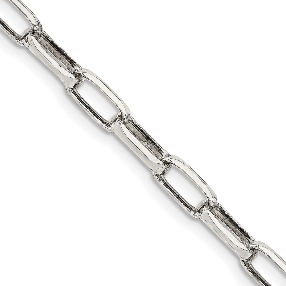 20 Inch Sterling Silver 5mm Elongated Open Link Chain Necklace
