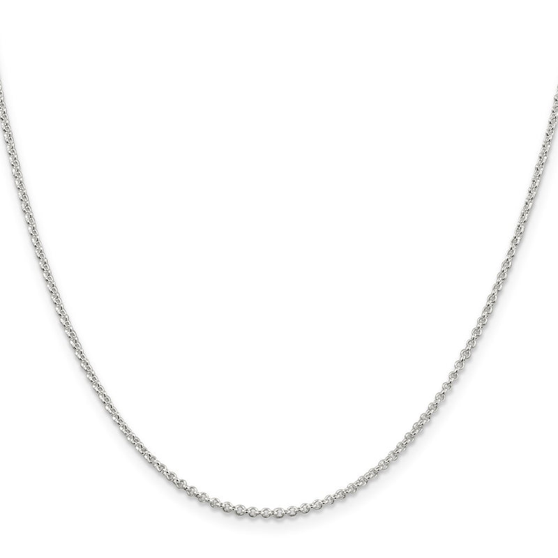 30 Inch Sterling Silver 1.5mm Rolo Chain Necklace