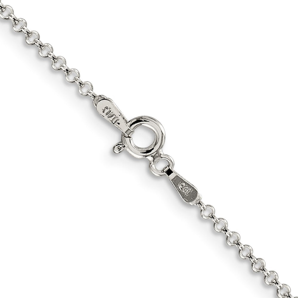 16 Inch Sterling Silver 1.5mm Rolo Chain Necklace
