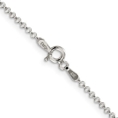 16 Inch Sterling Silver 1.5mm Rolo Chain Necklace