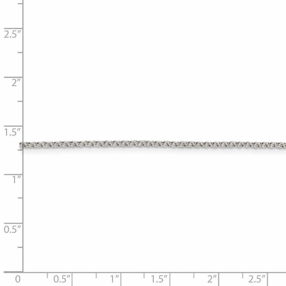 36 Inch Sterling Silver 1.5mm Rolo Chain Necklace
