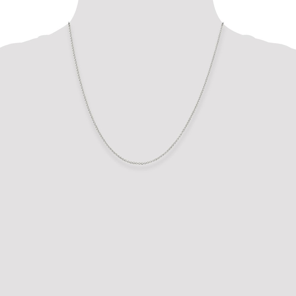 20 Inch Sterling Silver 1.5mm Rolo Chain Necklace