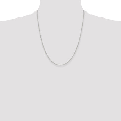 22 Inch Sterling Silver 1.5mm Rolo Chain Necklace