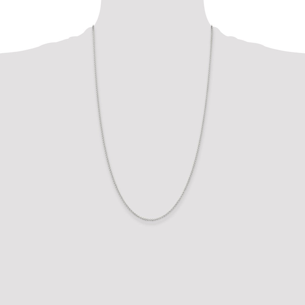 26 Inch Sterling Silver 1.5mm Rolo Chain Necklace