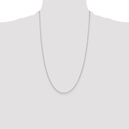 26 Inch Sterling Silver 1.5mm Rolo Chain Necklace