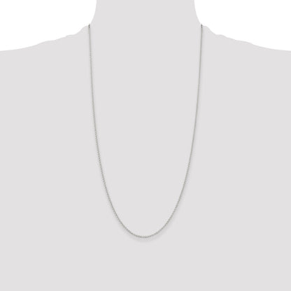 28 Inch Sterling Silver 1.5mm Rolo Chain Necklace