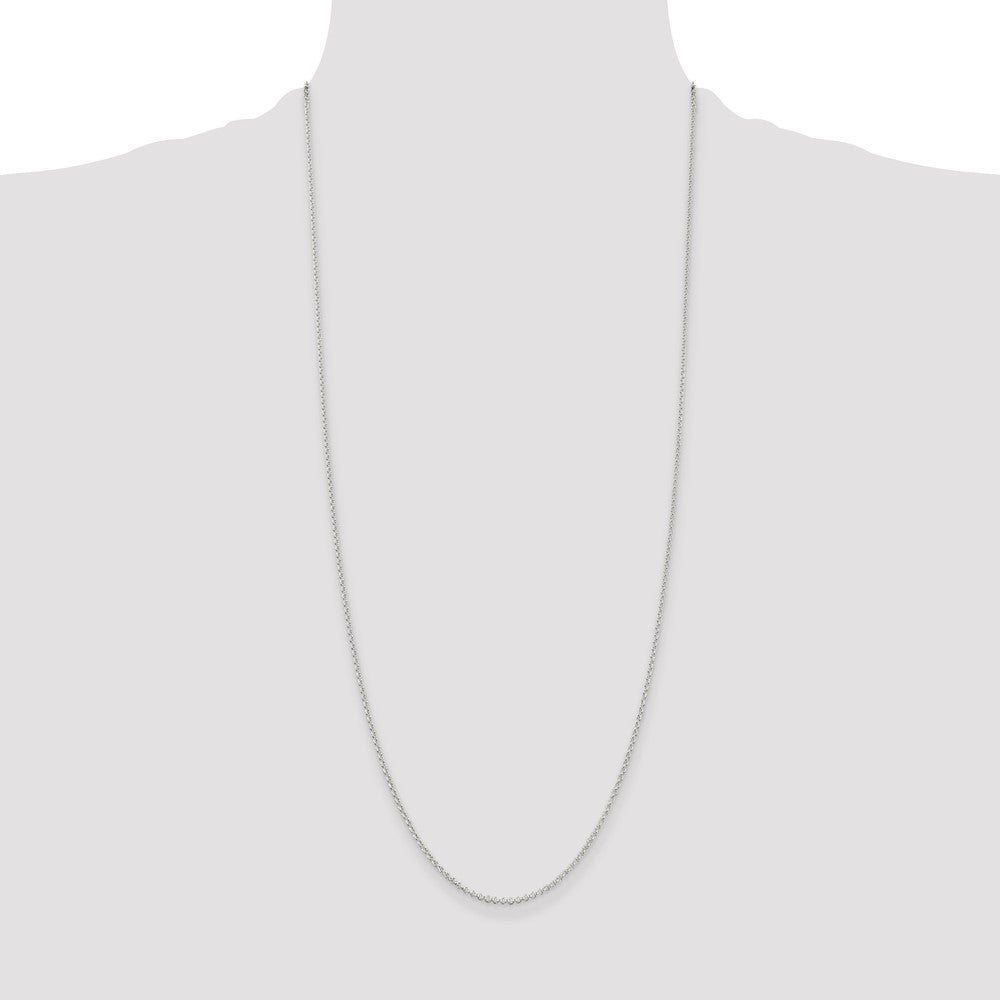 30 Inch Sterling Silver 1.5mm Rolo Chain Necklace