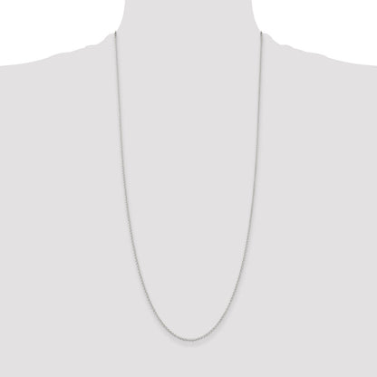 30 Inch Sterling Silver 1.5mm Rolo Chain Necklace