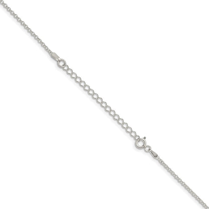 18 Inch Sterling Silver 1.5mm Rolo Chain W/2In Ext.