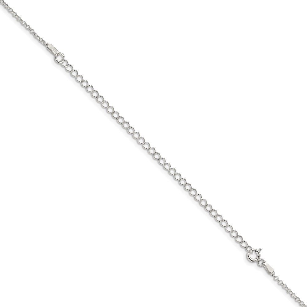 22 Inch Sterling Silver 1.5mm Rolo Chain W/4In Ext.