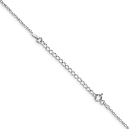18 Inch Sterling Silver Rhodium-Plated 1.5mm Rolo Chain With A 2 Extention