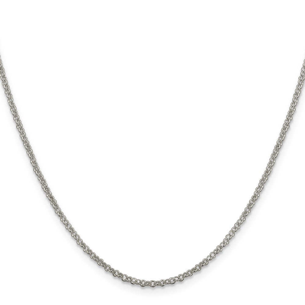 16 Inch Sterling Silver 2mm Rolo Chain Necklace
