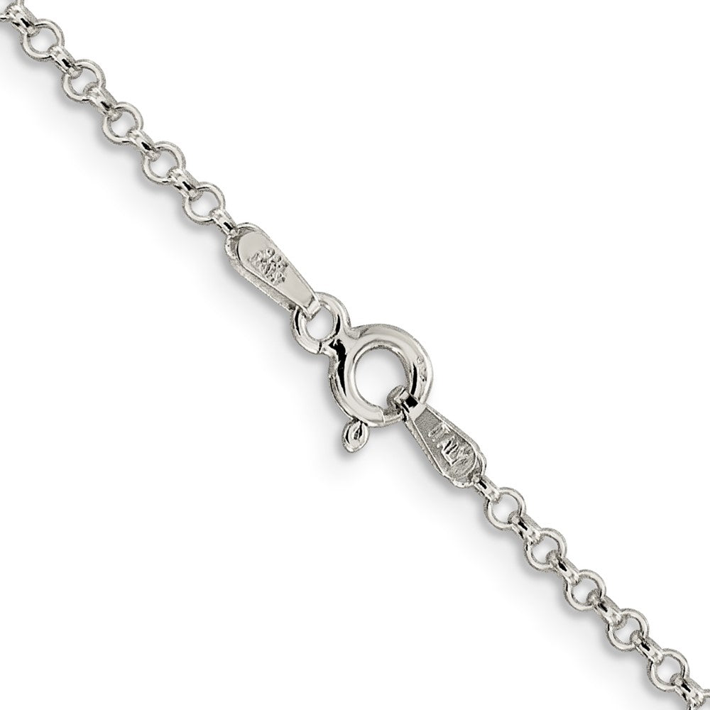 20 Inch Sterling Silver 2mm Rolo Chain Necklace