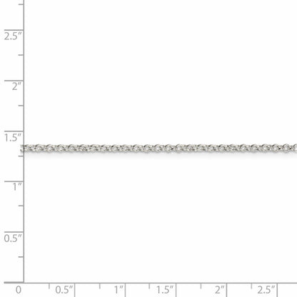 36 Inch Sterling Silver 2mm Rolo Chain Necklace