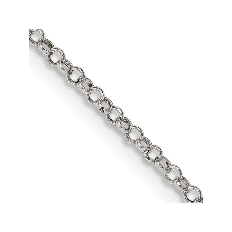 30 Inch Sterling Silver 2mm Rolo Chain Necklace