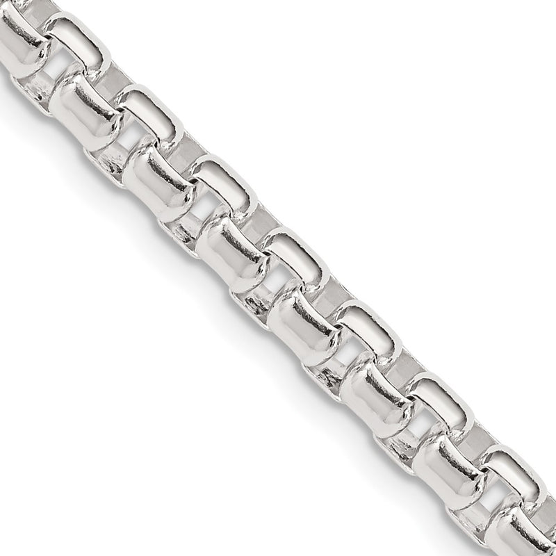 26 Inch Sterling Silver 5.2mm Round Box Chain Necklace