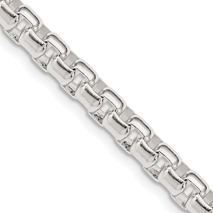 18 Inch Sterling Silver 5.2mm Round Box Chain Necklace