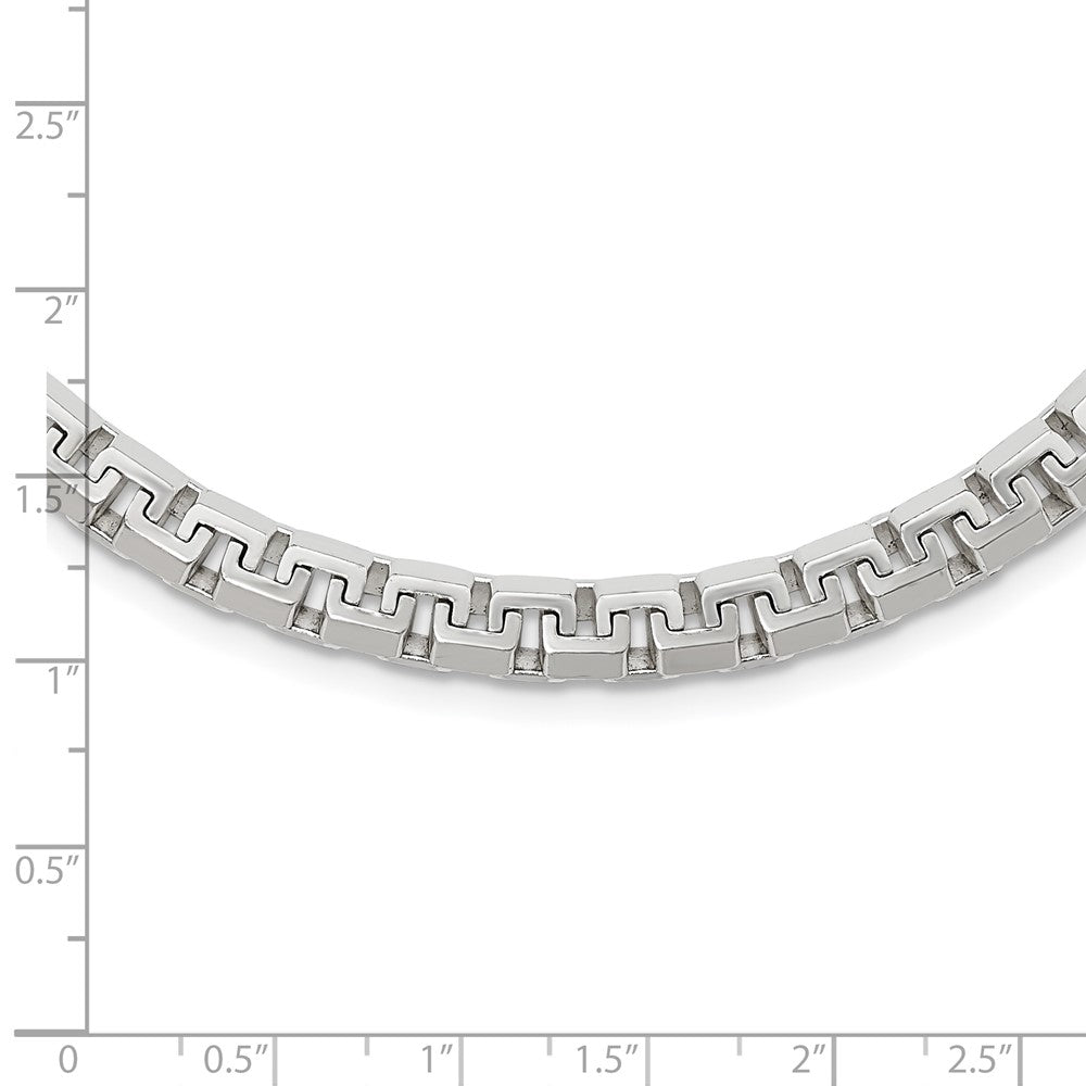 22 Inch Sterling Silver Polished Fancy Link Chain Necklace