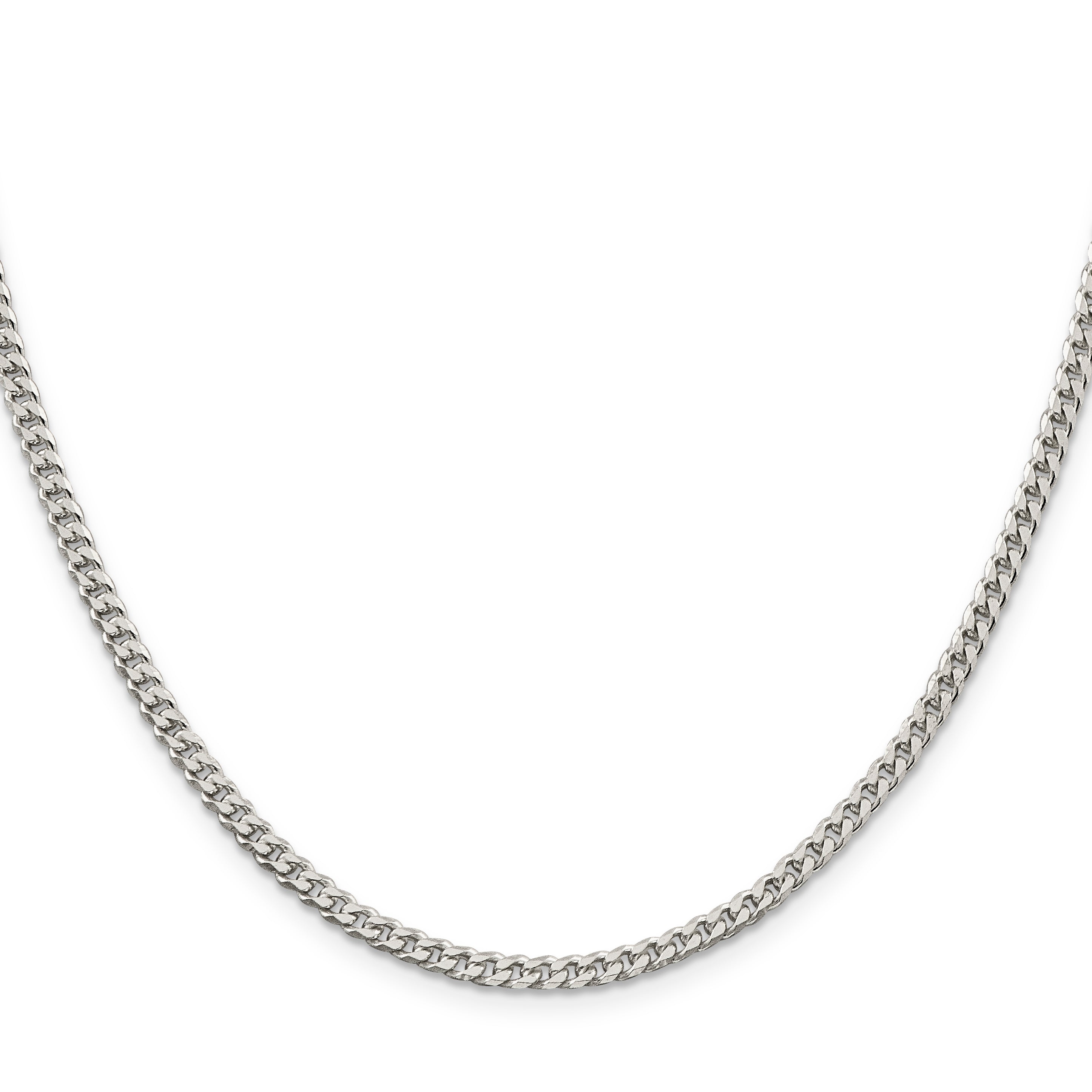 26 Inch Sterling Silver Polished 3.15mm Curb Chain