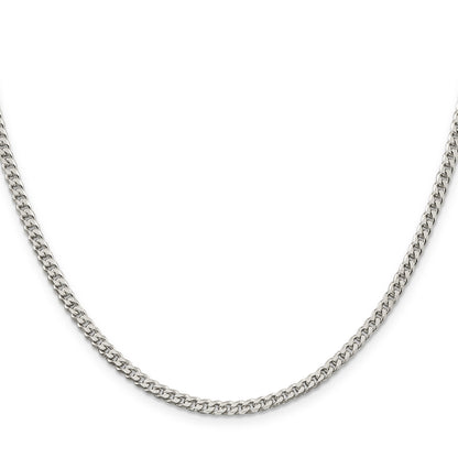 26 Inch Sterling Silver Polished 3.15mm Curb Chain