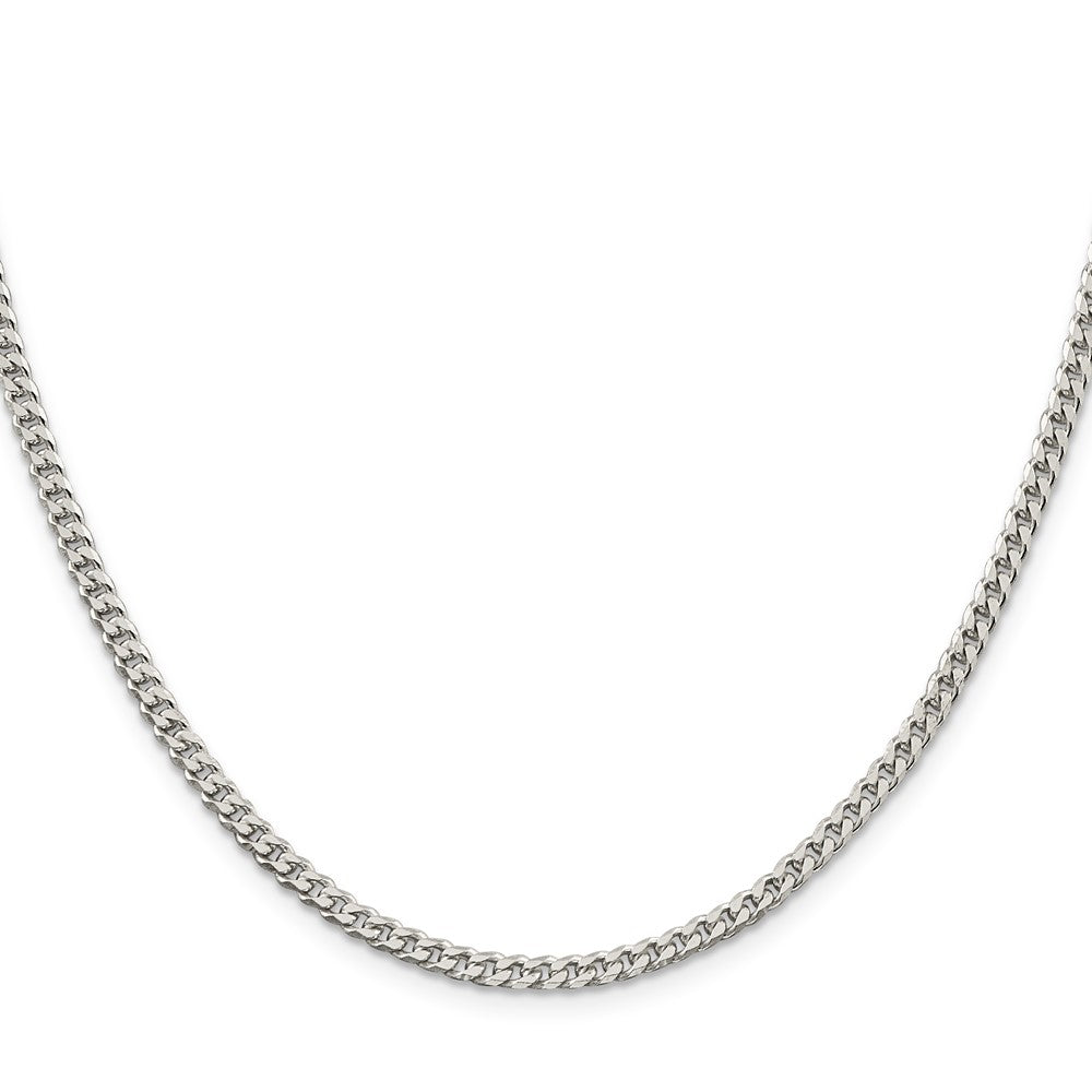 20 Inch Sterling Silver Polished 3.15mm Curb Chain Necklace
